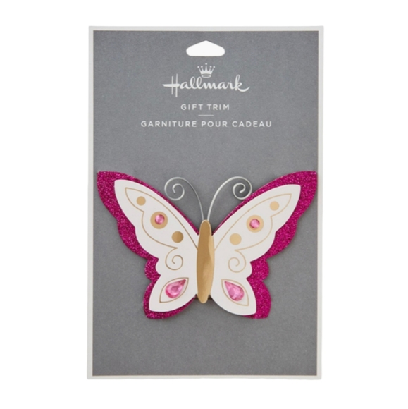Hallmark Butterfly & Heart Gift Trim - Picture 3 of 6